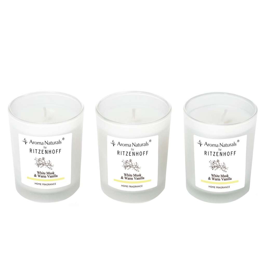 home24 Duftkerzen White Musk (3er-Set)