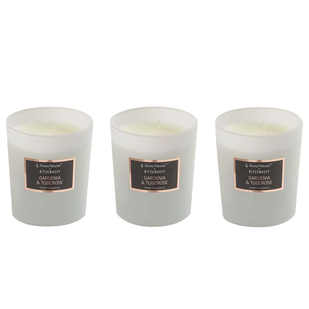 home24 Duftkerzen Gardenia und Tuberose (3er-Set)