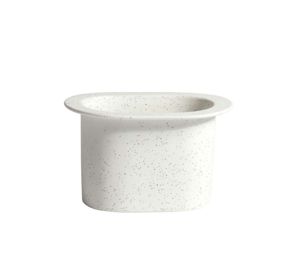 Harto - Lousion Vase Modell 1 - weiß gefleckt - indoor