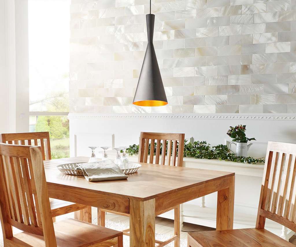 DELIFE Pendelleuchte Delila 25x55 cm Schwarz Matt Aluminium, Hängeleuchten