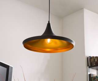 DELIFE Pendelleuchte Ginevera 35 cm Schwarz Matt Aluminium, Hängeleuchten