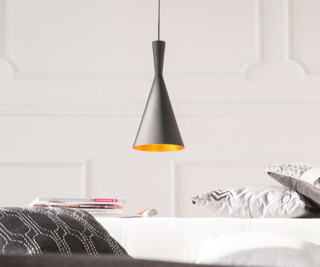 DELIFE Pendelleuchte Delila 19x39 cm Schwarz Matt Aluminium, Hängeleuchten