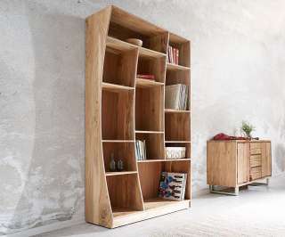 DELIFE Standregal Live-Edge 121 cm Akazie Natur rechts, Standregale, Baumkantenmöbel, Massivholzmöbel, Massivholz, Baumkante, Wolf Live Edge