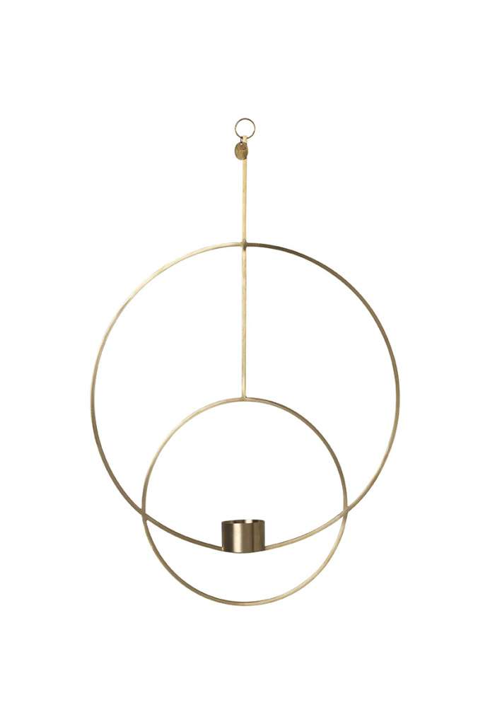 ferm LIVING - Hängendes Teelicht - kreisförmig - Messing - indoor