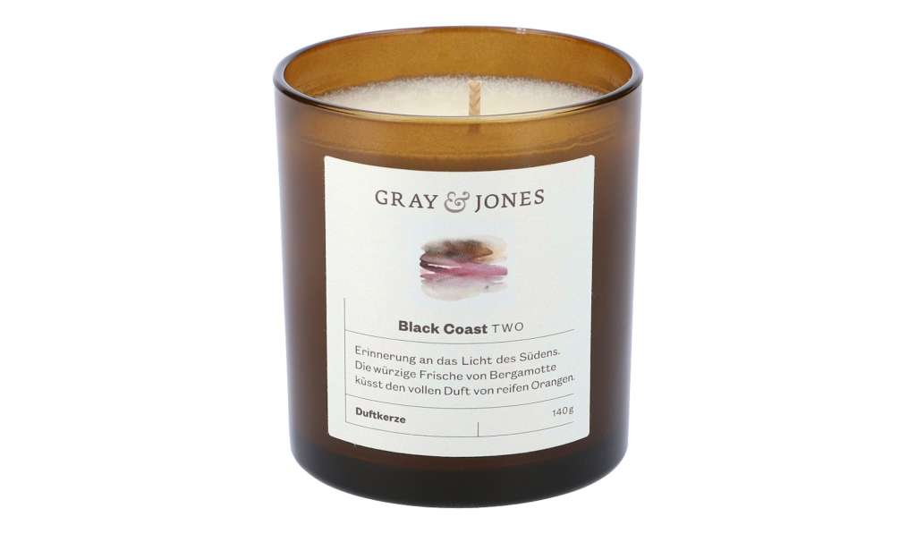 Gray & Jones Raumduft  Black Coast TWO ¦ Glas , Wachs ¦ Maße (cm): H: 7,5 Ø: [7.0] Dekoration > Kerzen & Lichter - Höffner