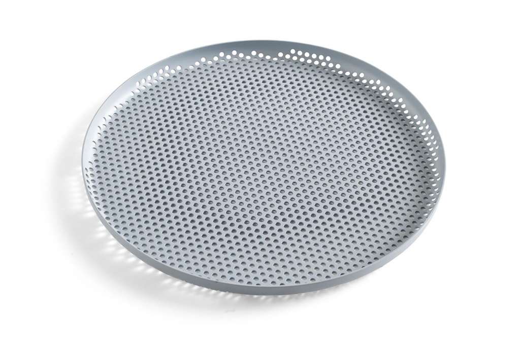 HAY - Perforiertes Tablett - dusty blue - L - indoor