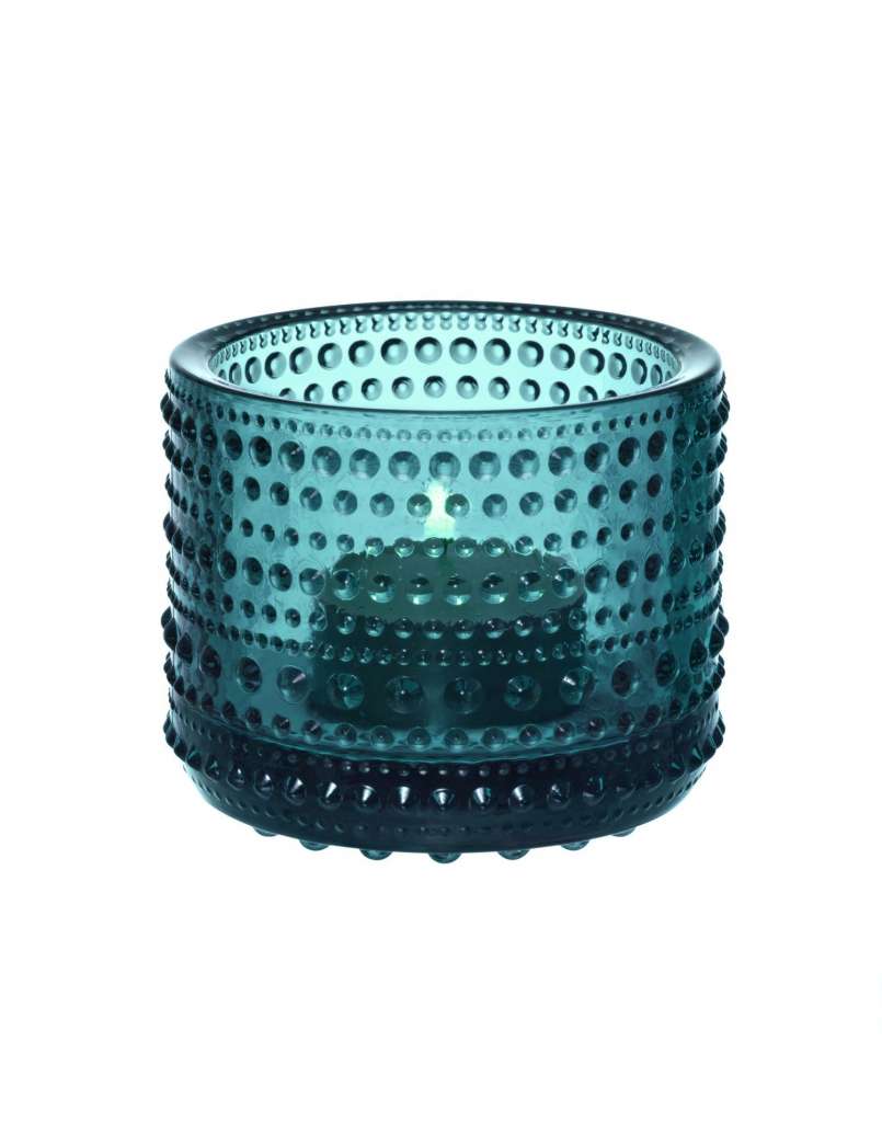 Iittala - Kastehelmi Votive Windlicht - seeblau - indoor