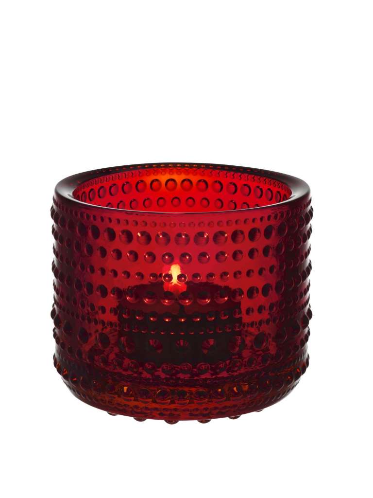 Iittala - Kastehelmi Votive Windlicht - cranberry - indoor