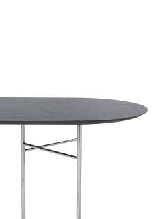 ferm LIVING - Mingle Tischplatte oval - schwarz furniert - 220 cm - indoor