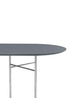 ferm LIVING - Mingle Tischplatte oval - nebelblau - 220 cm - indoor