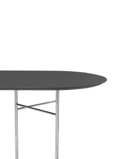 ferm LIVING - Mingle Tischplatte oval - schwarz - 220 cm - indoor
