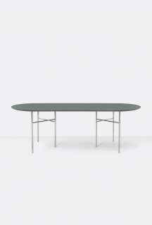 ferm LIVING - Mingle Tischplatte oval - grün - 220 cm - indoor