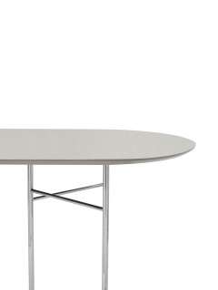 ferm LIVING - Mingle Tischplatte oval - hellgrau - 220 cm - indoor