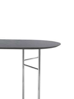 ferm LIVING - Mingle Tischplatte oval - schwarz furniert - 150 cm - indoor