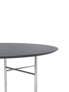 ferm LIVING - Mingle Tischplatte oval - schwarz furniert - 130 cm - indoor
