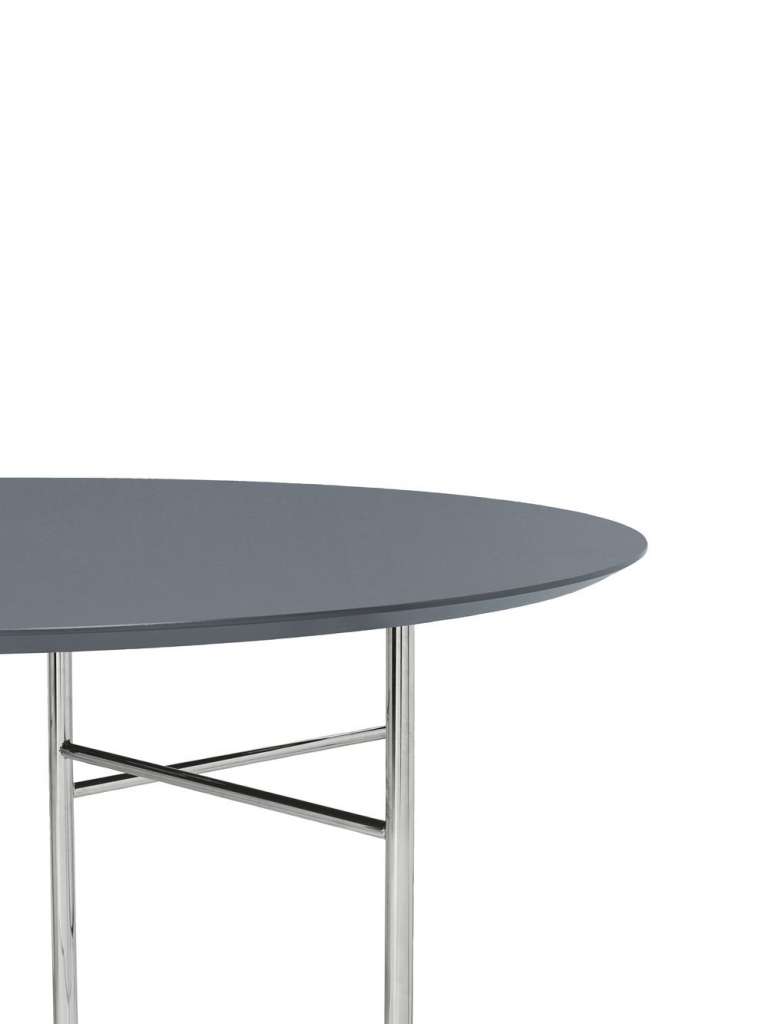 ferm LIVING - Mingle Tischplatte oval - nebelblau - 130 cm - indoor