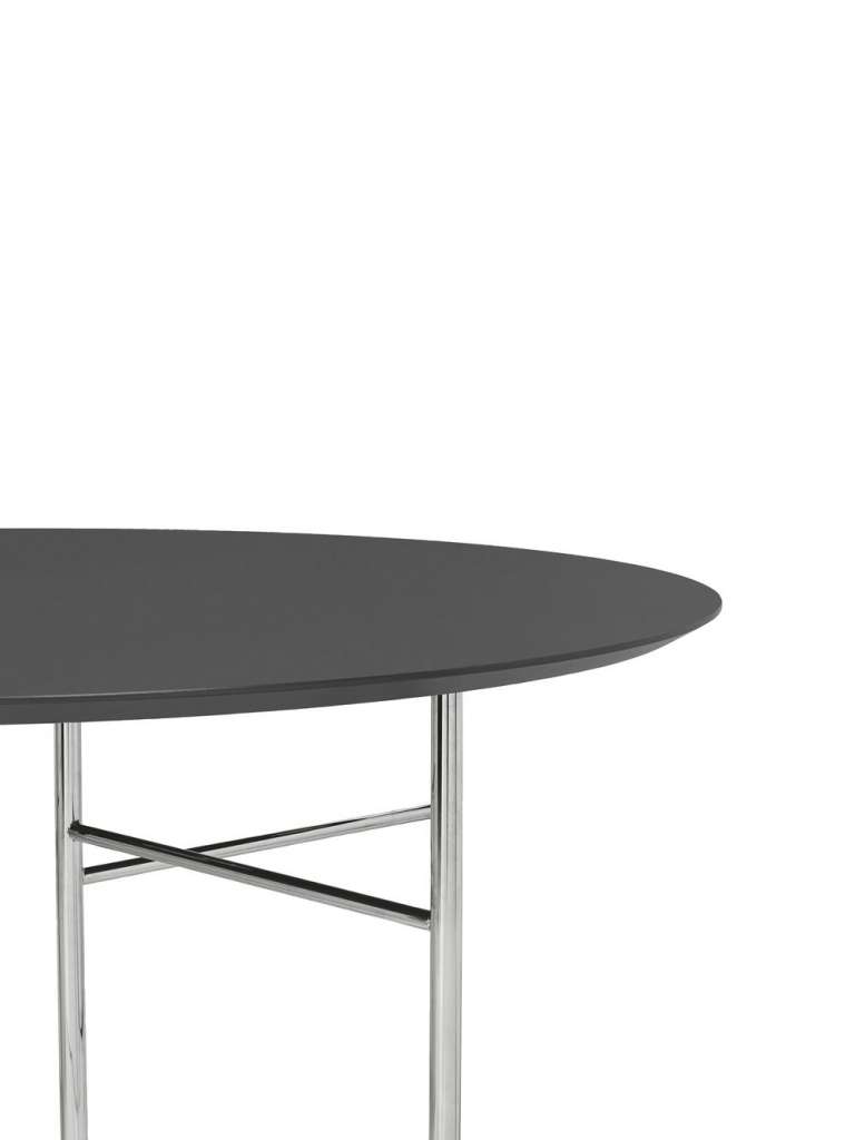 ferm LIVING - Mingle Tischplatte oval - schwarz - 130 cm - indoor