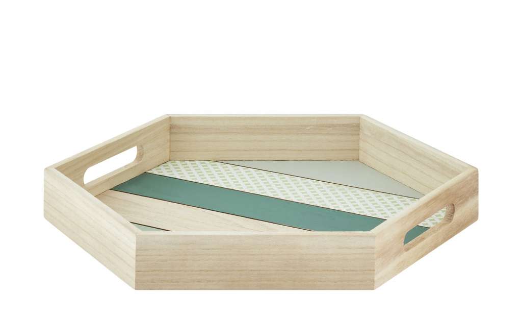 Holztablett ¦ mehrfarbig ¦ MDF ¦ Maße (cm): B: 40 H: 5 Küchenzubehör & Helfer > Tabletts & Etageren - Höffner