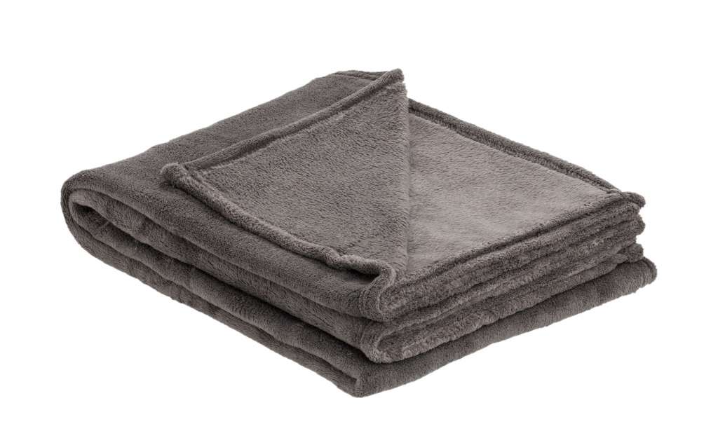 HOME STORY Coralfleecedecke  Emely ¦ grau ¦ Polyester, 100% Polyester ¦ Maße (cm): B: 130 Heimtextilien > Kuscheldecken - Höffner