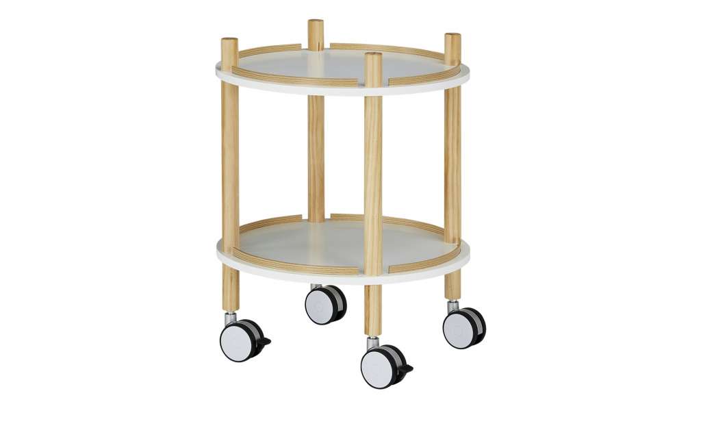 Beistelltisch  Capraia ¦ weiß ¦ Maße (cm): H: 50 Ø: [40.0] Tische > Beistelltische > Beistelltische auf Rollen - Höffner