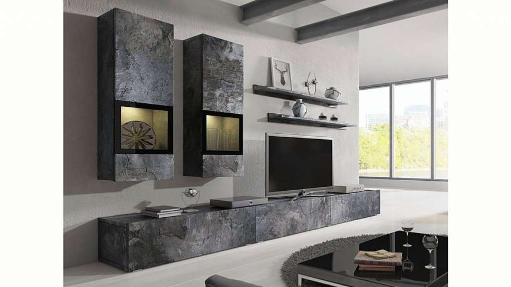 TRENDMANUFAKTUR Wohnwand »Baros«, (Set, 6-tlg)