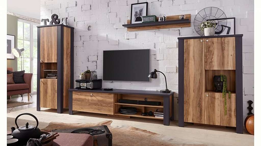 TRENDMANUFAKTUR Wohnwand, (Set, 4-tlg)