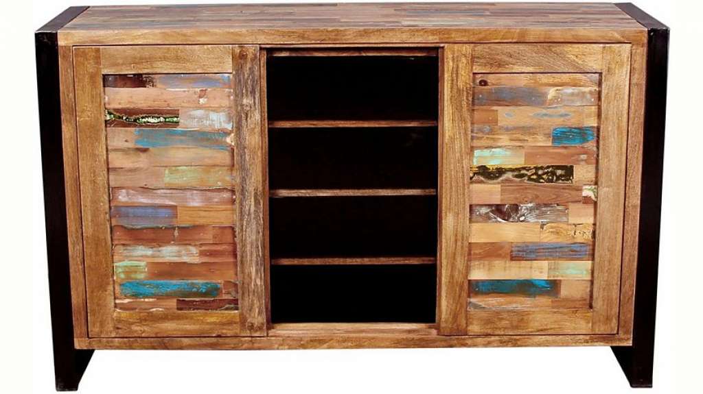 SIT Sideboard »Mox«, farbiges Recyclingholz mit Eisen