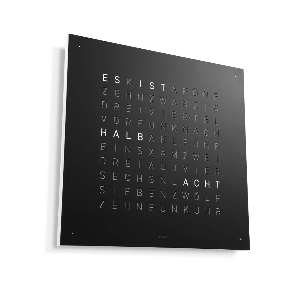 Biegert&Funk - Qlocktwo Classic - deutsch - Edelstahl schwarz - indoor