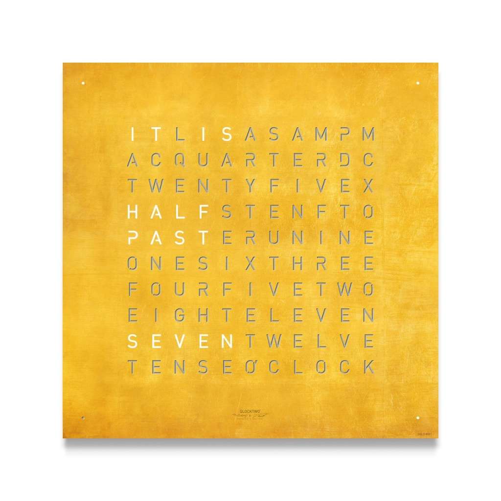 Biegert&Funk - Qlocktwo CREATOR´S EDITION - deutsch - gold - indoor