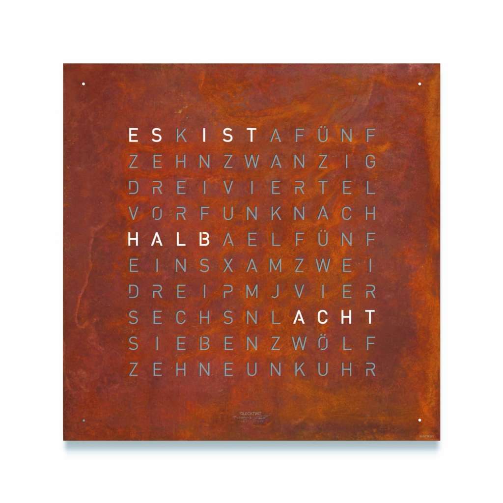 Biegert&Funk - Qlocktwo CREATOR´S EDITION - deutsch - rost - indoor