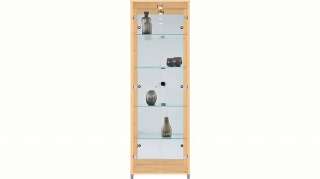 Vitrine, 2-türig mit Spiegelrückwand, 4 Glasböden