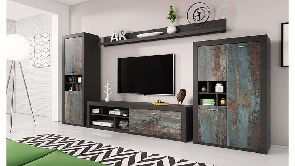 TRENDMANUFAKTUR Wohnwand, (Set, 5-tlg)