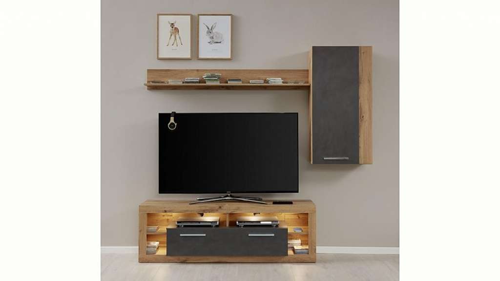 trendteam Wohnwand »Rock«, (Set, 3-tlg)