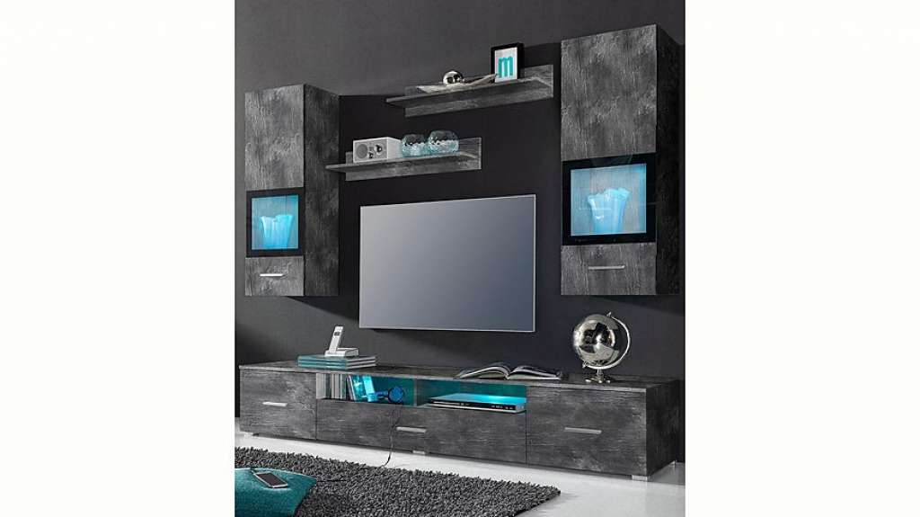 TRENDMANUFAKTUR Wohnwand, (Set, 5-tlg)