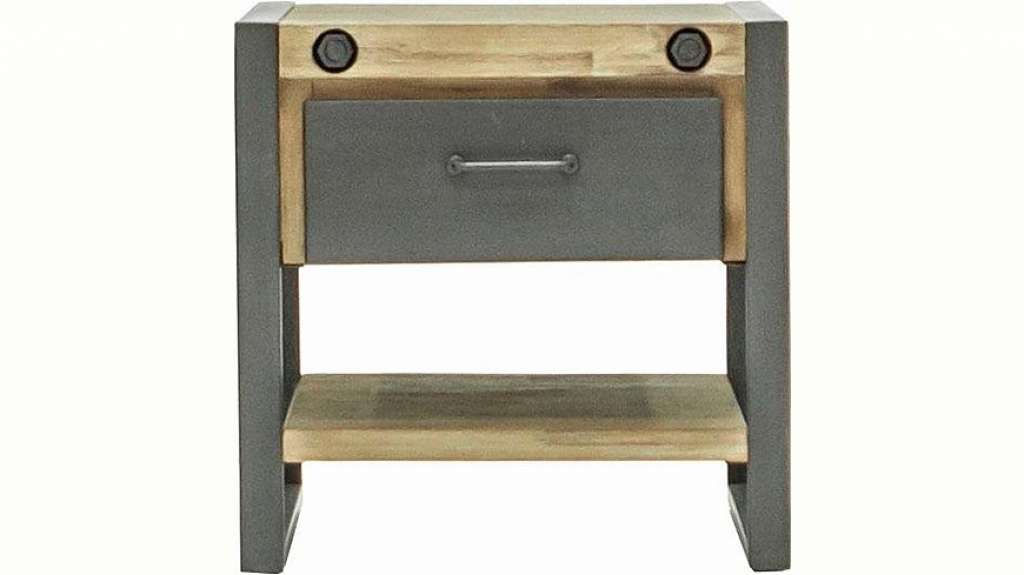 Quadrato Beistelltisch »Mirage«, Tischplatte, Seitenteile aus massiven Akazienholz, Gestell aus Metall