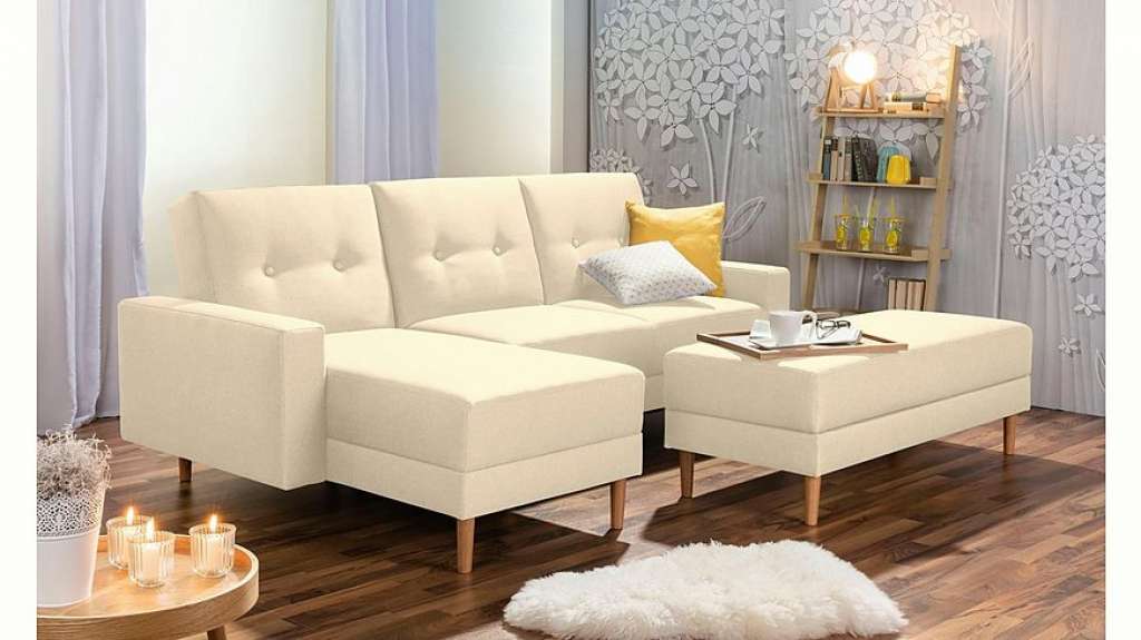 Max Winzer® Schlafsofa mit Recamiere »Just Chill« mit Rückenverstellung, inklusive Stauraumhocker