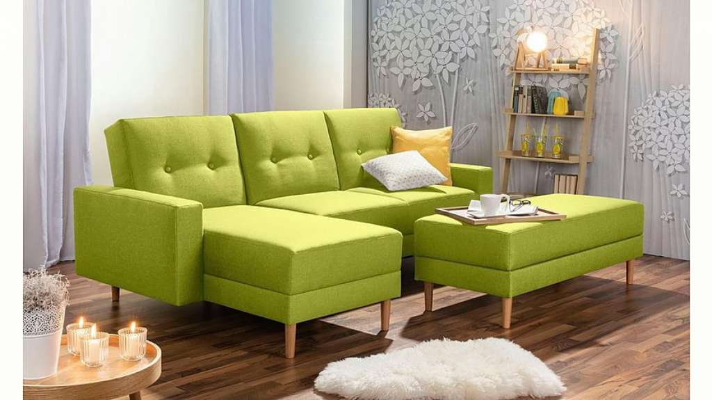 Max Winzer® Schlafsofa mit Recamiere »Just Chill« mit Rückenverstellung, inklusive Stauraumhocker