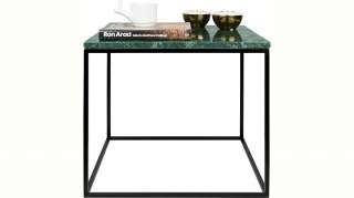 TemaHome Couchtisch »Gleam«, mit Mamorplatte und schwarzem Metallgestell, Breite 50 cm