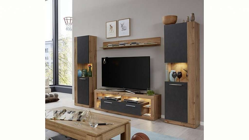 trendteam Wohnwand »Rock«, (Set, 4-tlg)