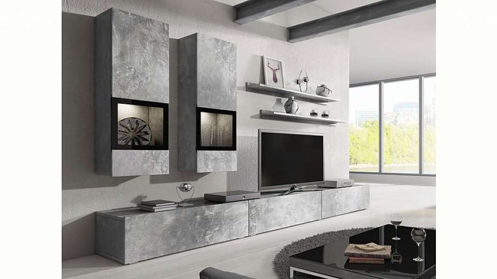 TRENDMANUFAKTUR Wohnwand »Baros«, (Set, 6-tlg)