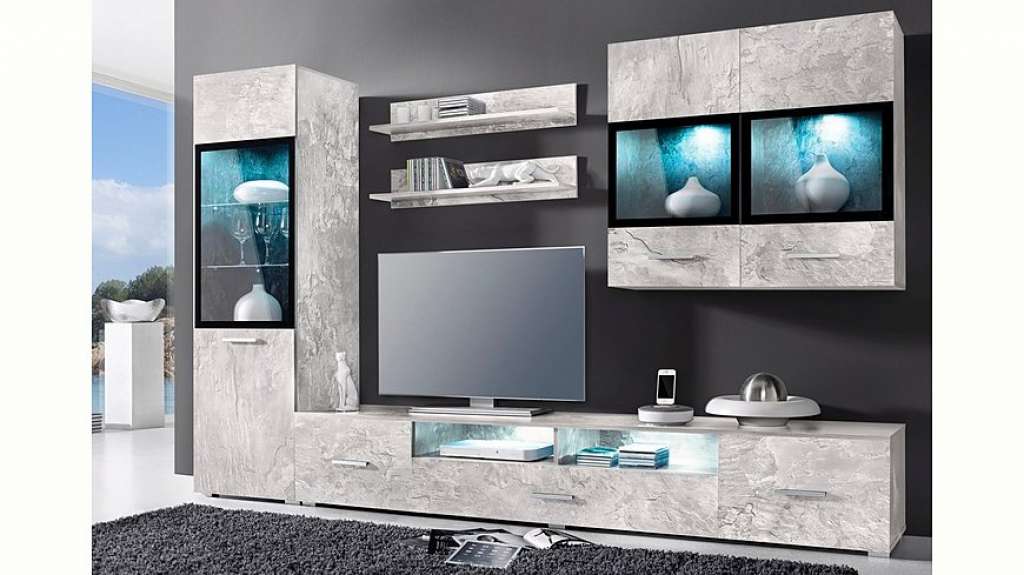 TRENDMANUFAKTUR Wohnwand, (Set, 5-tlg)