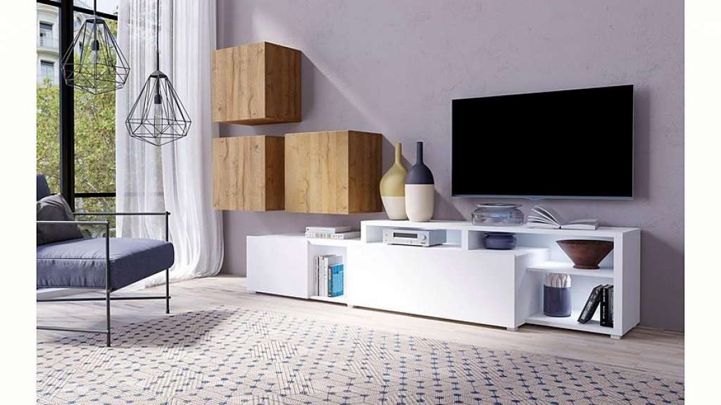 TRENDMANUFAKTUR Wohnwand »Vento«, (Set, 4-tlg)