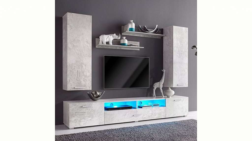 TRENDMANUFAKTUR Wohnwand, (Set, 5-tlg)