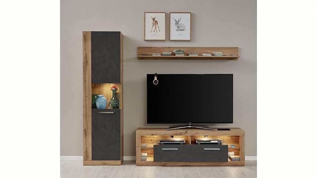 trendteam Wohnwand »Rock«, (Set, 3-tlg)