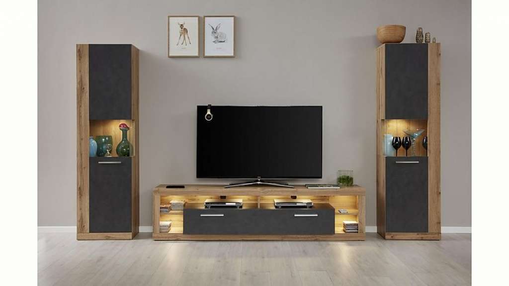 trendteam Wohnwand »Rock«, (Set, 3-tlg)