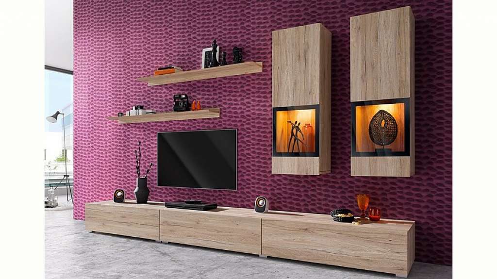 TRENDMANUFAKTUR Wohnwand »Baros«, (Set, 6-tlg)