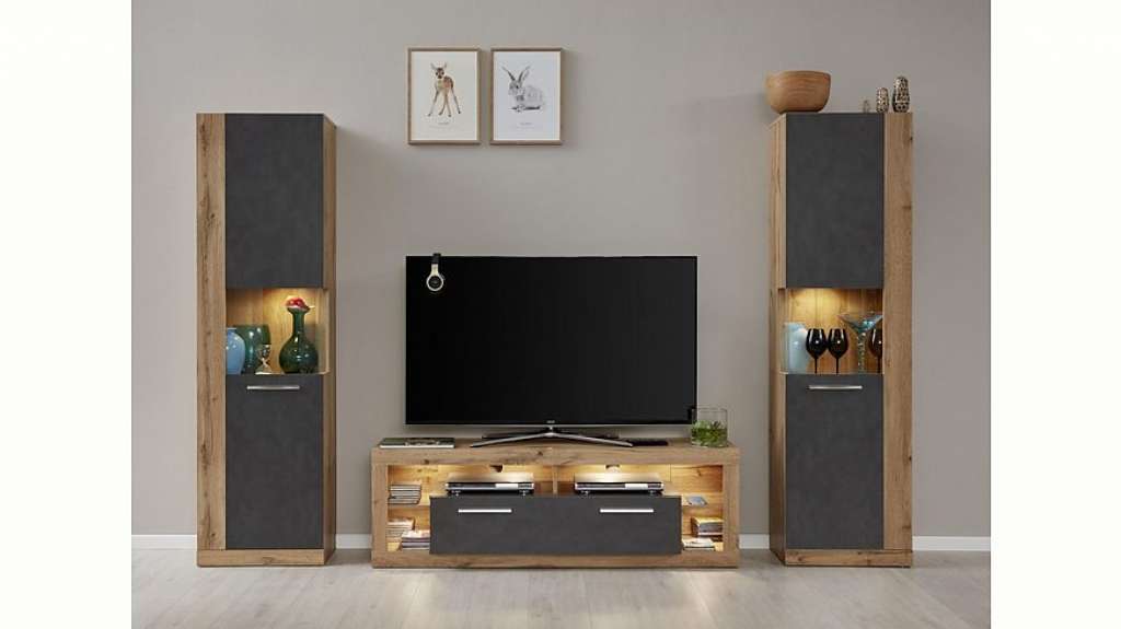 trendteam Wohnwand »Rock«, (Set, 3-tlg)