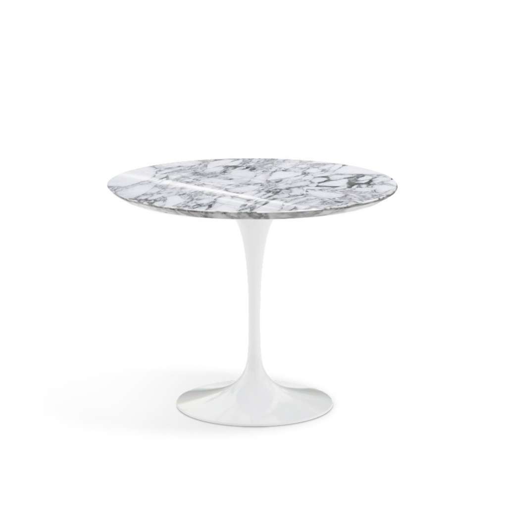 Knoll International - Esstisch Saarinen - weiß - Arabescato Marmor - indoor