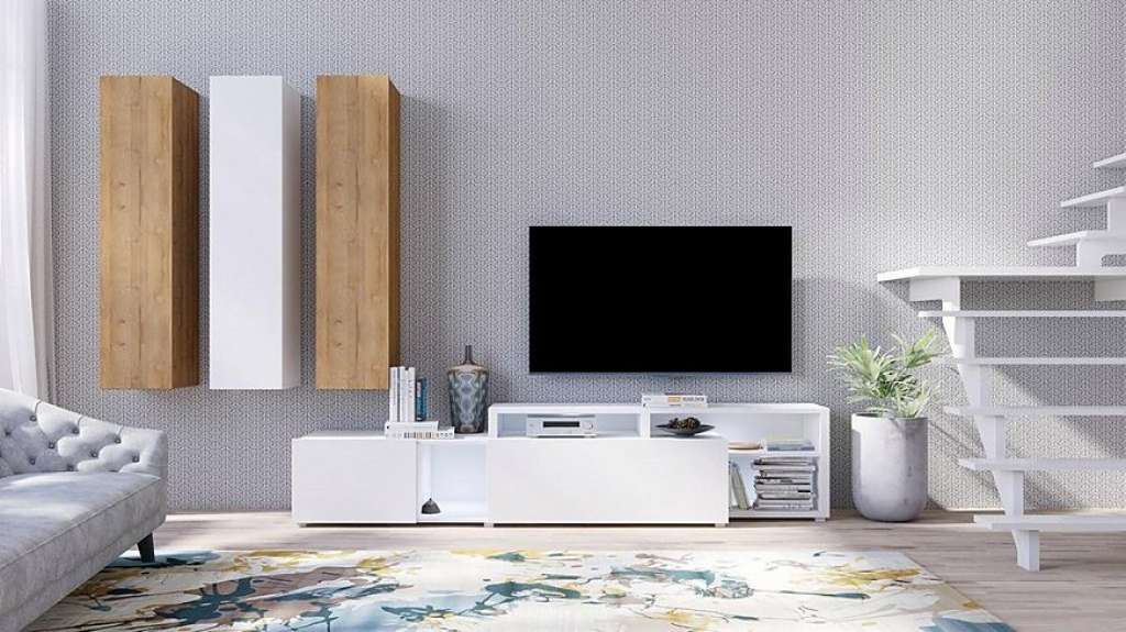 TRENDMANUFAKTUR Wohnwand »Vento«, (Set, 4-tlg)