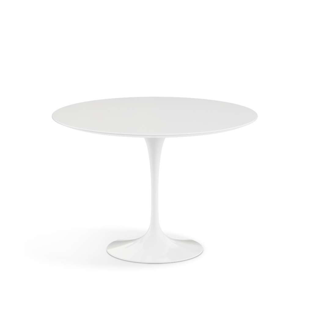 Knoll International - Esstisch Saarinen - weiß - Laminat - Ø 107 cm - indoor